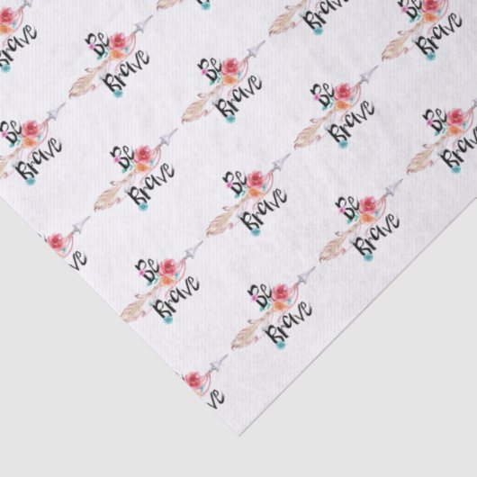 Seien Sie tapfer Pfeil mit Blume Seidenpapier (Detail)