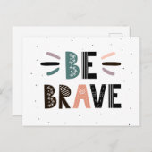 Seien Sie tapfer Postkarte (Vorne/Hinten)