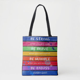 SEIEN SIE TAPFER. Seien Sie stark. - Regenbogen - Tasche
