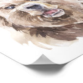 Seien Sie tapfer Wasserfarbenbären Kinderzimmer Ki Poster (Ecke)