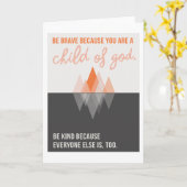 Seien Sie tapfer, weil 5"x7"-Karte Karte (Gelbe Blume)