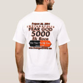 Seien Sie tapferer… Furcht-Gott T-Shirt (Rückseite)