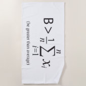 Seien Sie über dem Durchschnitt liegendes Tuch Strandtuch (Vorderseite)