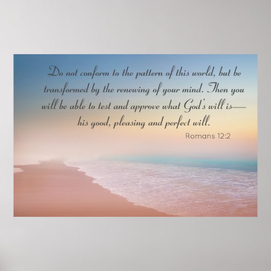 Seien Sie umgestaltet Römer 12 Beach Szene Poster (Vorne)