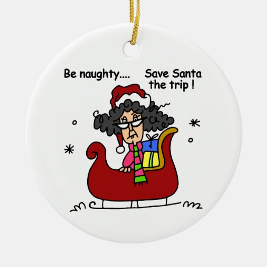 Seien Sie unartig Keramikornament (Vorne)