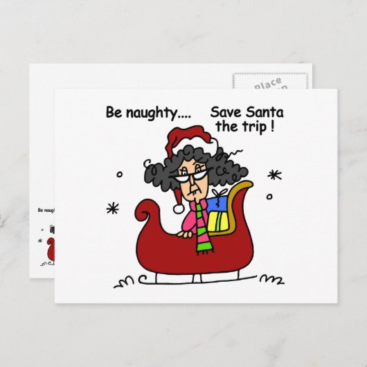 Seien Sie unartig Postkarte (Vorne/Hinten)