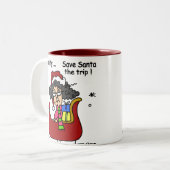 Seien Sie unartig Zweifarbige Tasse (Vorderseite Links)