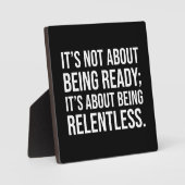 Seien Sie unermüdlich - Erfolgsmotivation Fotoplatte (Vorderseite)