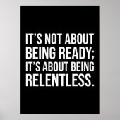 Seien Sie unermüdlich - Erfolgsmotivation Poster (Vorne)