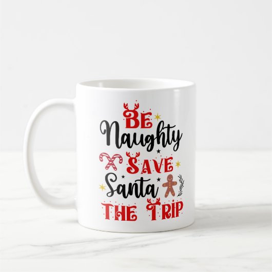 Seien Sie unheimlich Gerettet Santa The Trip Kaffeetasse (Links)