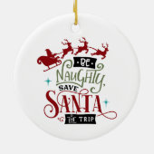 Seien Sie unheimlich Gerettet Weihnachts-Weihnacht Keramik Ornament (Hinten)