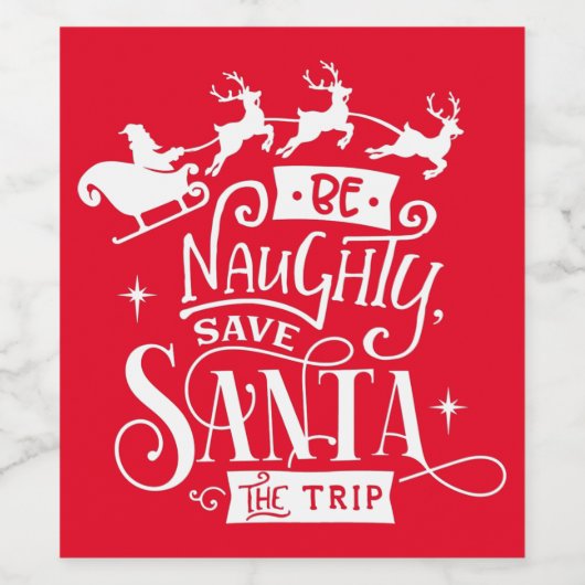 Seien Sie unheimlich Gerettet Weihnachts-Weihnacht Weinetikett (Einzelnes Label)