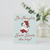 Seien Sie unheimlich Santa Feiertagspostkarte (Stehend Vorderseite)