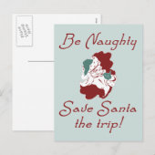 Seien Sie unheimlich Santa Feiertagspostkarte (Vorne/Hinten)