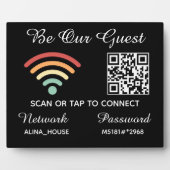 Seien Sie unser Gast Qr Code Wifi Network & Passwo Fotoplatte (Vorderseite)