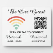 Seien Sie unser Gast Qr Code Wifi Network & Passwo Fotoplatte (Vorderseite)