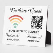 Seien Sie unser Gast Qr Code Wifi Network & Passwo Fotoplatte (Seite)