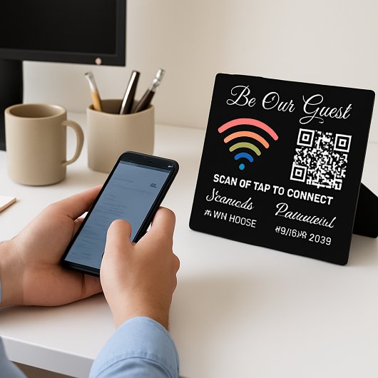 Seien Sie unser Gast Qr Code Wifi Network & Passwo Fotoplatte