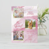 Seien Sie unser Gast Quote Imitate Marmor in Pink  (Stehend Vorderseite)