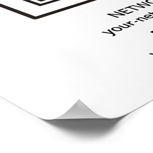 Seien Sie unser Gast Scan zu Connect QR Code WIFI Poster (Ecke)