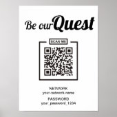 Seien Sie unser Gast Scan zu Connect QR Code WIFI Poster (Vorne)