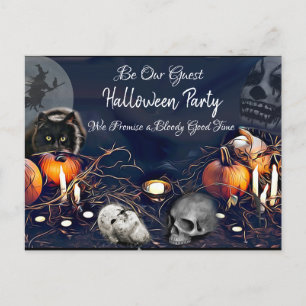 Seien Sie unser Gast, Spooky Halloween-Party Einla Postkarte