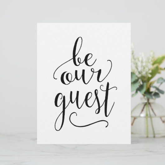 Seien Sie unser Gast - Unterschreiben Sie für Gäst (Stehend Vorderseite)