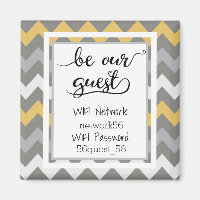 Seien Sie unser Gast Wifi Information Password Mag