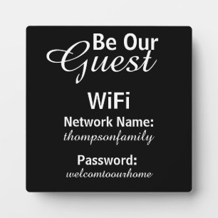 Seien Sie unser Gast WiFi Password Signage für Zuh Fotoplatte