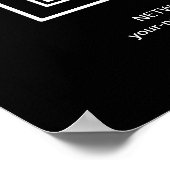 Seien Sie unser Gast Wifi Passwort QR Code Schwarz Poster (Ecke)