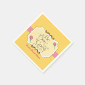 Seien Sie unser Gast Yellow & Pink Rose Princess P Serviette (Ecke)