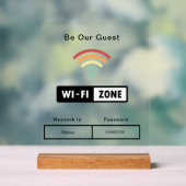 Seien Sie unser Gästebuch WIFI-Informationskennwor Acrylschild (Neutral)
