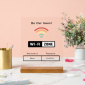 Seien Sie unser Gästebuch WIFI-Informationskennwor Acrylschild (Hochzeit)