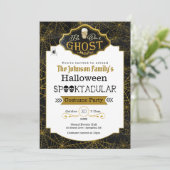 Seien Sie unser Geist Black & Gold Kostüme Party E Karte (Stehend Vorderseite)