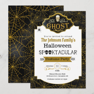 Seien Sie unser Geist Black & Gold Kostüme Party E Karte