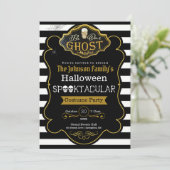 Seien Sie unser Geist Black & Gold Kostüme Party E Karte (Stehend Vorderseite)