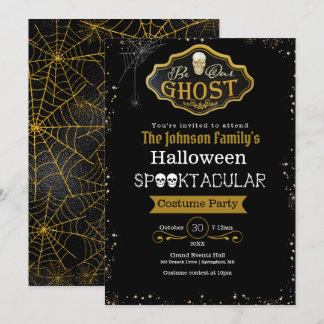 Seien Sie unser Geist Black & Gold Kostüme Party E Karte