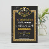 Seien Sie unser Geist Black & Gold Kostüme Party E Karte (Stehend Vorderseite)