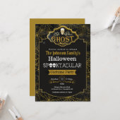 Seien Sie unser Geist Black & Gold Kostüme Party E Karte (Vorderseite/Rückseite Beispiel)