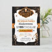 Seien Sie unser Geist tanzende Skelette Kostüm Par Einladung (Stehend Vorderseite)