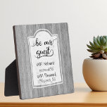 Seien Sie unser WIFI-Informationskennwort Fotoplatte<br><div class="desc">Dieses Design entstand durch digitale Kunst und kann in dem Bereich personalisiert sein, der durch das Ändern des Fotos und/oder Textes zur Verfügung gestellt wird. Oder Sie können es anpassen, indem Sie den Mausklick auswählen, um weitere Optionen anzupassen, um die Farbe des Hintergrunds zu löschen oder zu ändern, Text hinzuzufügen,...</div>
