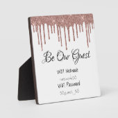 Seien Sie unser WIFI-Informationskennwort Wedding Fotoplatte (Vorderseite)