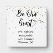 Seien Sie unser WIFI-Informationskennwort Wedding Fotoplatte (Vorderseite)