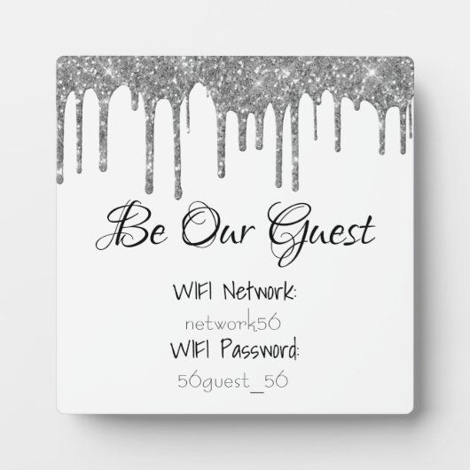 Seien Sie unser WIFI-Informationskennwort Wedding Fotoplatte (Vorderseite)