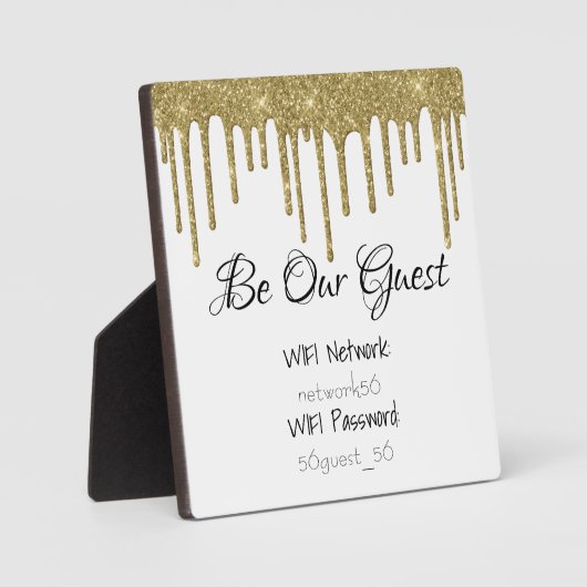 Seien Sie unser WIFI-Informationskennwort Wedding Fotoplatte (Vorderseite)