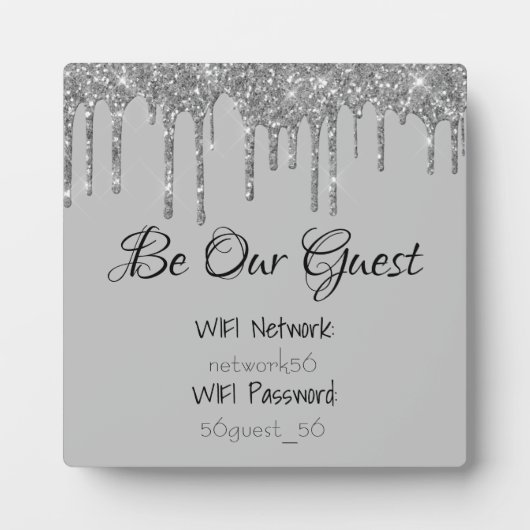Seien Sie unser WIFI-Informationskennwort Wedding Fotoplatte (Vorderseite)