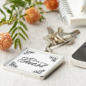 Seien Sie unsere Gäste dekorative Typografie Schlüsselanhänger (Seite)