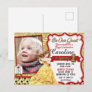 Seien Sie unsere Gastprinzessin First Birthday Ein Einladungspostkarte