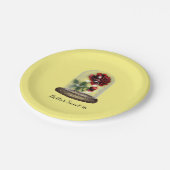 Seien Sie unsere Rote Rose im Glass Elegante Pappteller (Schrägansicht)