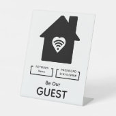 Seien Sie unsere WIFI Information Password Wohnges Sockelschild (Vorderseite)